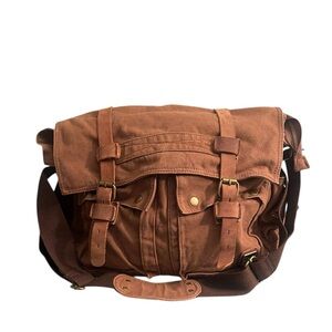 Muchuan large messenger ASO Will Smith in I am Legend brown canvas and leather
